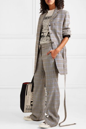 JW Anderson | Leather-trimmed printed canvas tote | NET-A-PORTER.COM