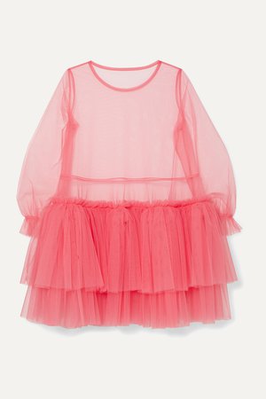 Pink Tiered tulle mini dress | Molly Goddard | NET-A-PORTER