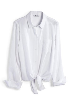 Madewell Tie Front Shirt (Regular & Plus Size) | Nordstrom