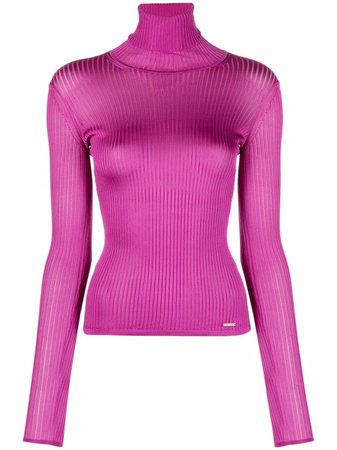 Dsquared2 turtle neck ribbed top - FARFETCH
