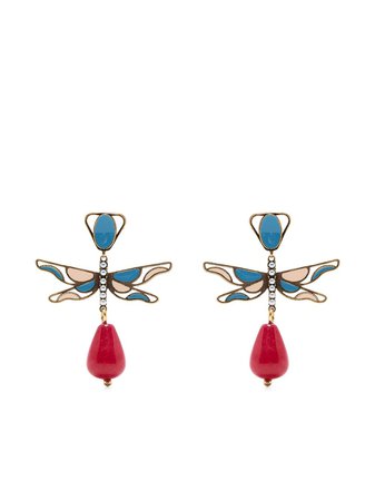 Ports 1961 butterfly-motif drop earrings - FARFETCH