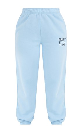 high Plt Baby Blue Printed High Waisted Cuffed Joggers, PrettyLittleThing  USA
