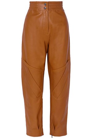 Acne Studios | Louiza leather tapered pants | NET-A-PORTER.COM