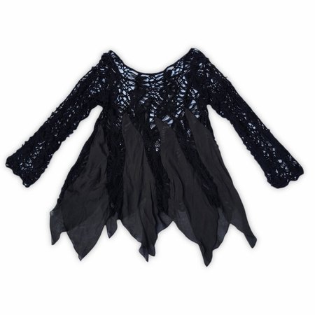 fairy goth loose knit and mesh sweater top