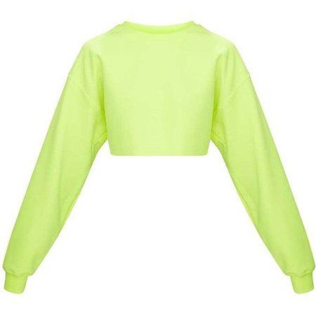 neon green crop sweater