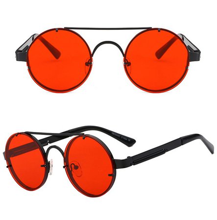 Steampunk Retro Ocular Sunglasses Orange | RebelsMarket
