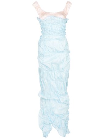 Yuhan Wang Ruched Slip Dress | Farfetch.com