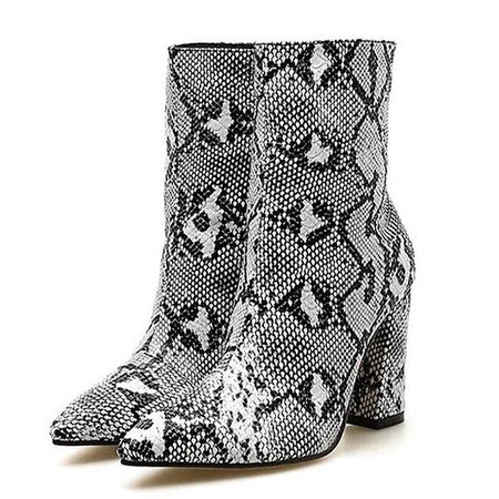 SNAKESKIN ANKLE BOOTS – Boogzel Apparel
