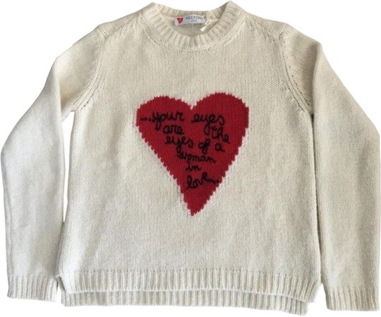 heart valentino knit sweater