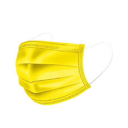 Disposable Mask - Standard - Neon Yellow