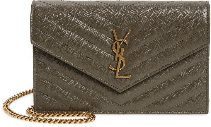 Monogram Quilted Leather Wallet on a Chain
