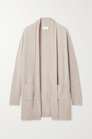 Beige Wool and cashmere-blend cardigan | Allude | NET-A-PORTER