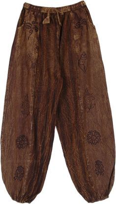 Stonewashed Wacky Walnut Patchwork Cotton Harem Pants | Hippie style clothing, Fashion inspo outfits, Boho outfits