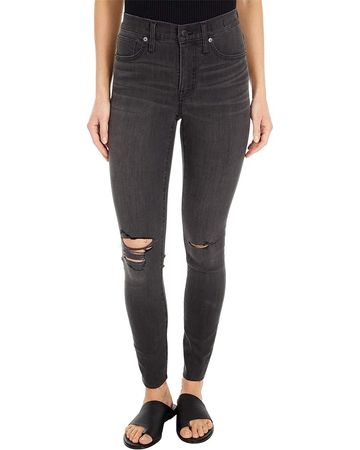 Madewell 9'' Mid-Rise Skinny Jeans in Black Sea | Zappos.com
