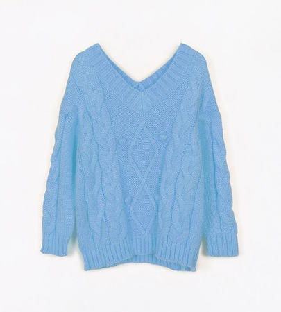 [LETTERFROMMOON] Cotton candy Layered Sweater Set (Sky blue)