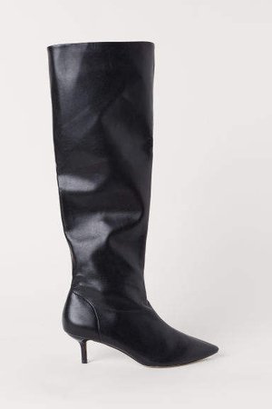Knee-high Boots - Black