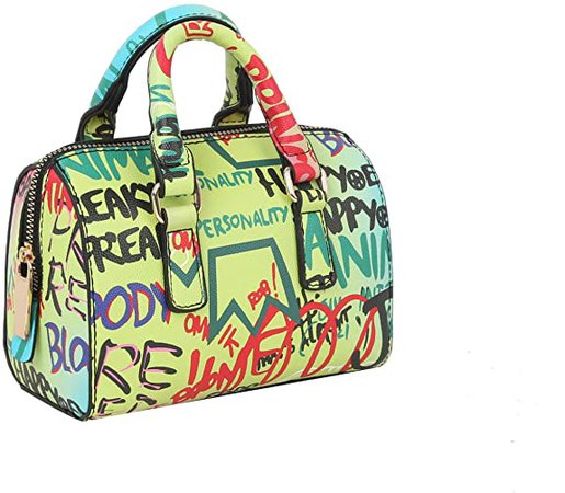 Amazon.com: Graffiti Satchel Mini Purse for Women Neon Multicolor Crossbody handbags by Soulfina (Mutli1) : Clothing, Shoes & Jewelry
