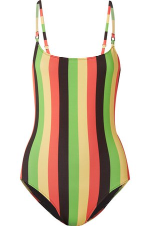 Solid & Striped | The Nina striped swimsuit | NET-A-PORTER.COM