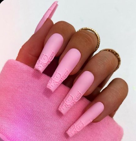 Baby Pink Dior Nail Set