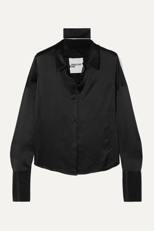 Black Silk-satin shirt | Orseund Iris | NET-A-PORTER