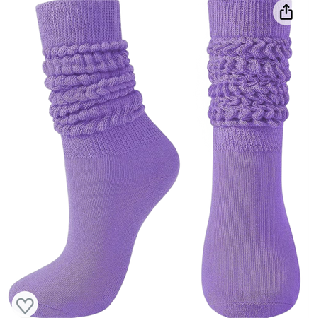 light purple slouch socks