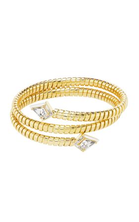 Twinkle 18k Yellow Gold Diamond, Topaz Wrap Bracelet By Emily P. Wheeler | Moda Operandi