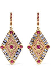 Marlo Laz | Mini Eye 14-karat rose gold, malachite and sapphire necklace | NET-A-PORTER.COM