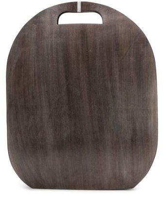 Cecchi De Rossi Curved Wooden Effect Backpack 16BP01LLPVR Black | Farfetch