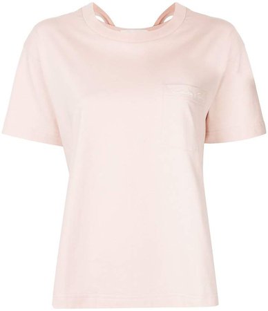 embroidered chest pocket T-shirt