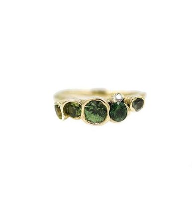 Green Ocean Sapphire Seaweed Ring***– Audry Rose