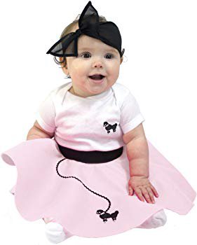 Amazon.com: Hip Hop 50s Shop Infant Poodle Skirt 2 Piece Costume Set, Light Pink (12 Mo-2PC): Clothing