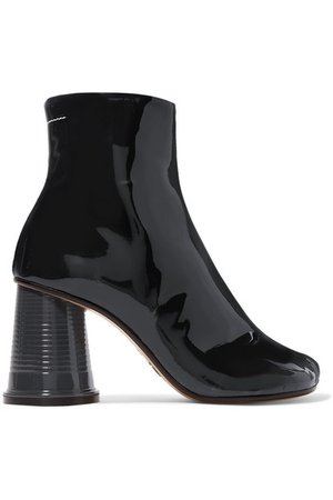 MM6 Maison Margiela | Patent-leather ankle boots | NET-A-PORTER.COM