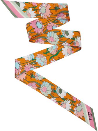 Fendi Floral Print Silk Wrappy Ss20 | Farfetch.com