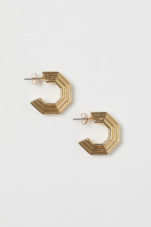 Hexagonal Earrings - Gold-colored - Ladies | H&M CA