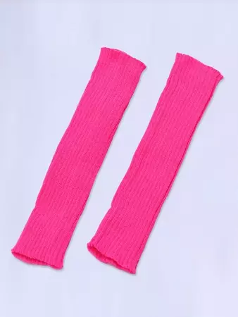 hot pink shein leg warmers