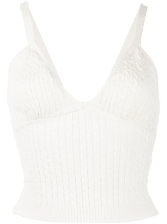 Alice+Olivia Kenna cable-knit tank top - FARFETCH