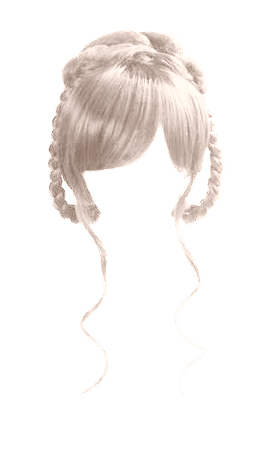 Traditional Chinese Hair - White Silver Braided Bun Loops (Dei5 edit)