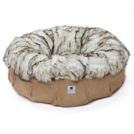 Animals Matter Faux Fur Shag Puff  - Pedic Luxury Dog Bed