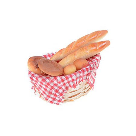 Amazon.com: Dengguoli 6 PCS 1:12 Scale Dollhouse Bread Include Bamboo Basket Miniature Food Accessories Decor: Toys & Games