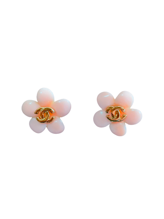 Chanel Resin Flower Studded Earrings – Into Archive