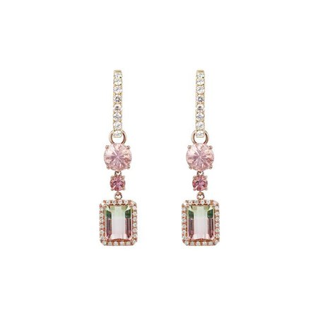 Watermelon and Pink Tourmaline Diamond Drops – Tayma Fine Jewellery