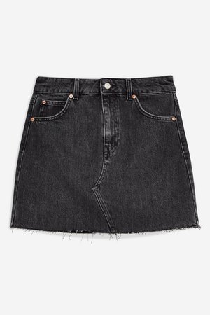 Washed Black Denim Mini Skirt | Topshop