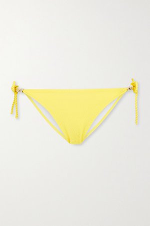 Cancun Embellished Bikini Briefs - Yellow