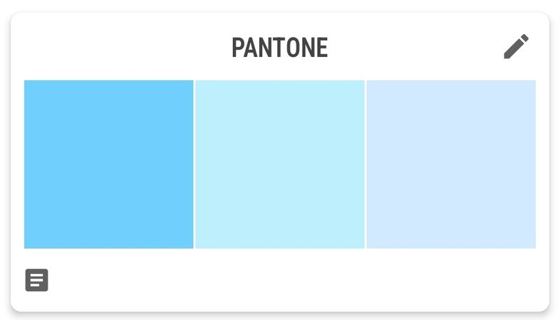 light blue pantone palette