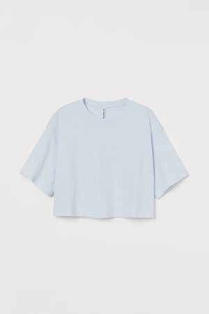 Cropped T-shirt - Blue