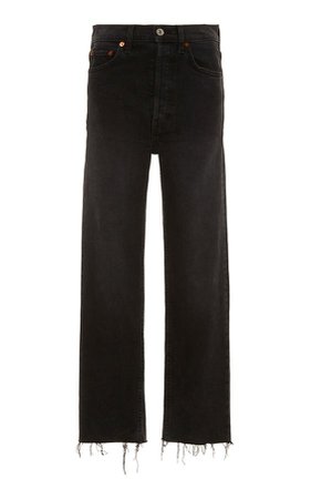 Stovepipe High-Rise Straight-Leg Jeans by RE/DONE