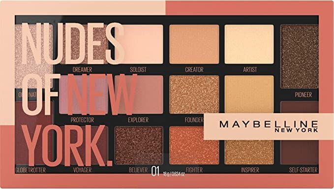 Maybelline New York Nudes of New York 16 Pan Eyeshadow Palette, Melting Pot Shadow P, 12 Grams : Amazon.ca: Beauty & Personal Care