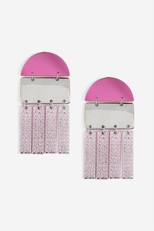 **Rectangle and Abstract Earrings - Topshop USA