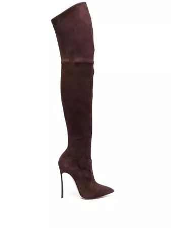 Casadei knee-high Suede Boots - Farfetch