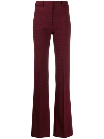 Victoria Beckham, High-Waisted Check Print Trousers Pants